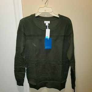 Textured cotton sweater